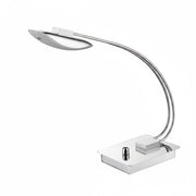 Schlichte LED Schreibtischleuchte dimmbar Barca chrom Tischlampe