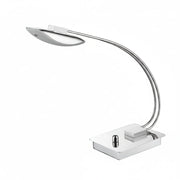 Schlichte LED Schreibtischleuchte dimmbar Barca chrom Tischlampe