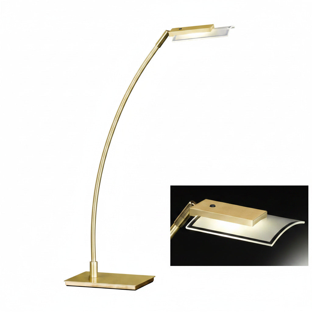 LED Schreibtischleuchte dimmbar Messing Matt Lomia Tischlampe