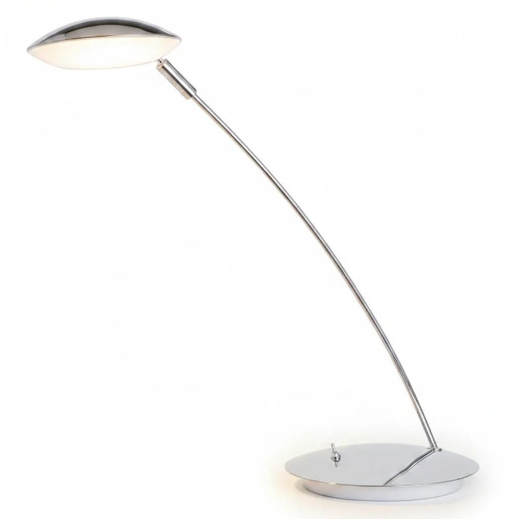 LED Schreibtischleuchte chrom glänzend Kano Tischlampe