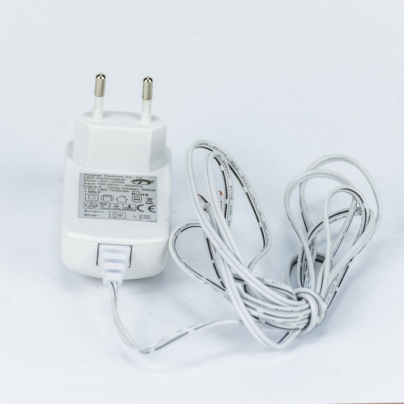 LED Steckertreiber 500mA in weiß – LED-Treiber 24V 12V