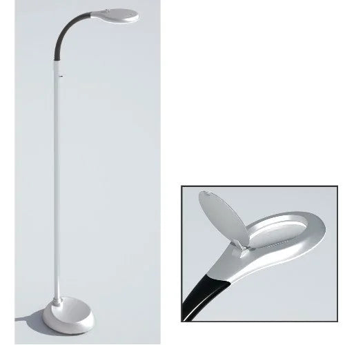 Leseleuchte mit Lupe Licht und Schwanenhals Magic LED 5W – Stehleuchte dimmbar