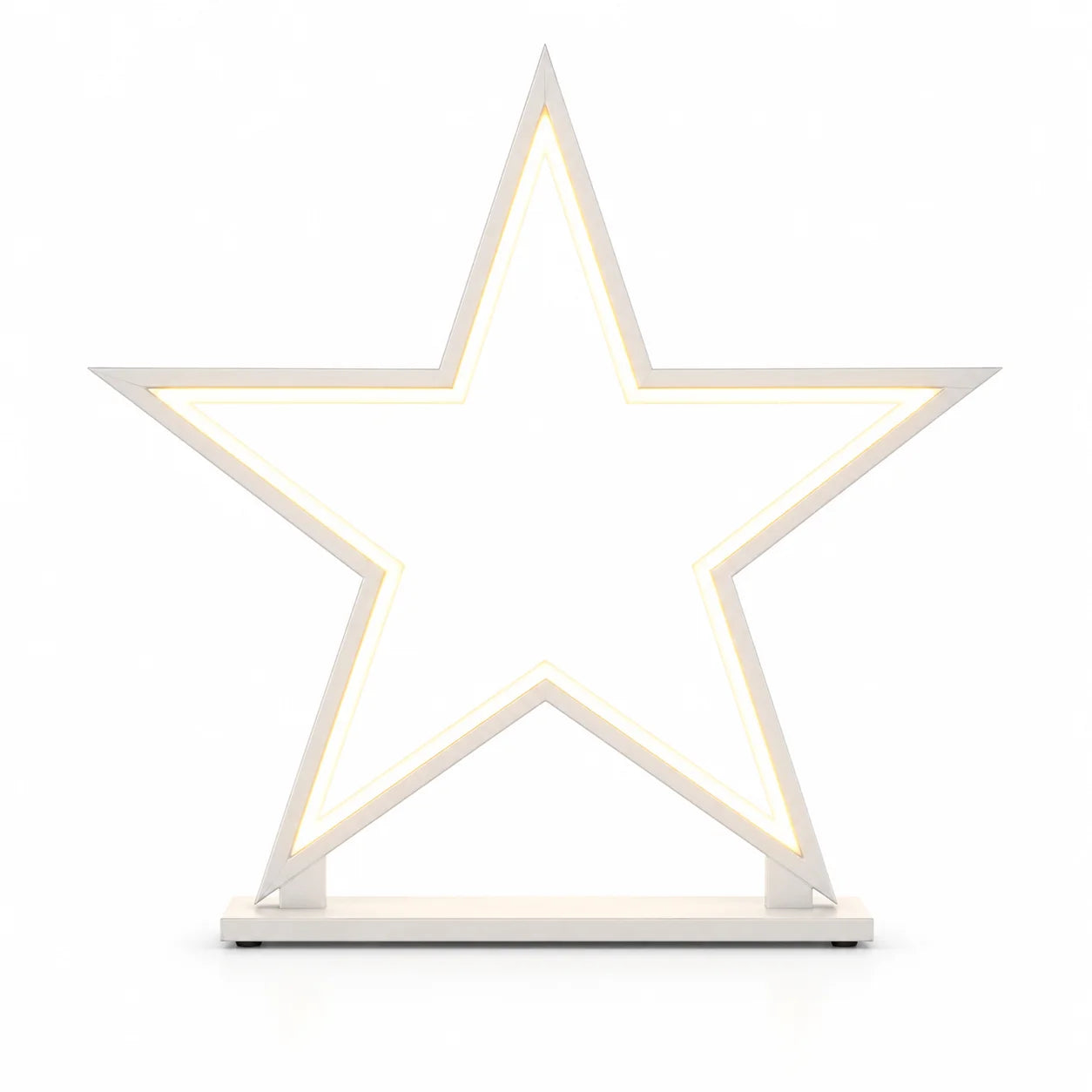 Weiße LED-Sternleuchte - moderne Dekoleuchte für Fenster, Sideboard oder Weihnachtsdekoration
