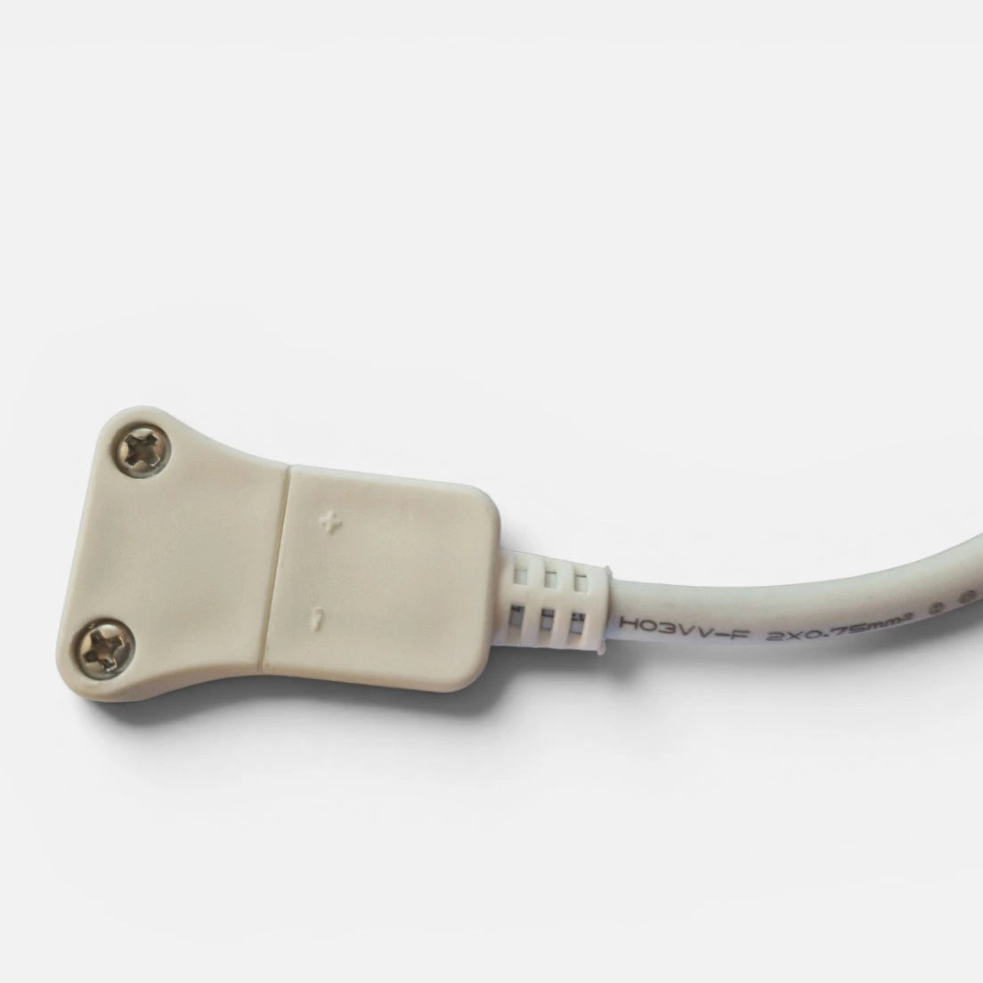 connector led streifen 11mm breit 6mm hoch 230v 2-polig flexibler kabel verbinder 70cm weiss mit-plus minus pol luma brilliant leuchten 50842/75 4004353159398