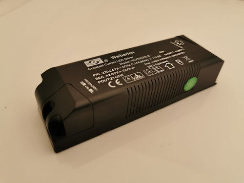 LED Treiber Transformator für LED dimmbar 21-25W – LED-Treiber 24V dimmbar Waiberlon HLV50025LB Konstantstrom LED Treiber 500mA 21-25W