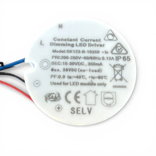 LED Konstantstrom Treiber 350mA 15-30V DC IP65 mit Anschlusskabeln