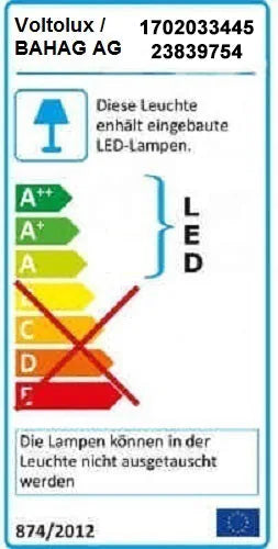 LED Unterschrankleuchte mit Schalter 53 cm Alu gebürstet