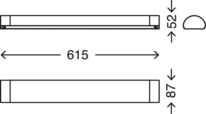 LED Badezimmerlampe Kristalloptik Glitzer 61,5cm IP44