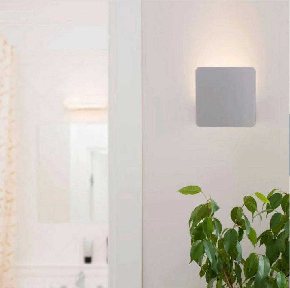 Indirekte LED Wandlampe flach eckig Aluminium 