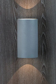 Wandstrahler aussen up down grau rund IP54