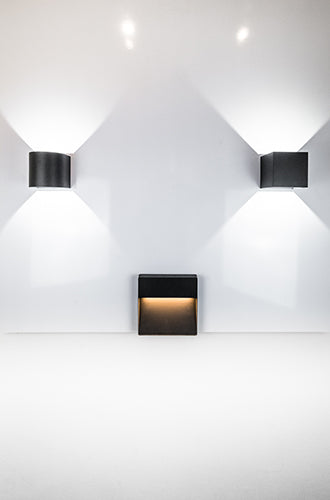 LED Außenwandleuchte Up Down gewölbt anthrazit