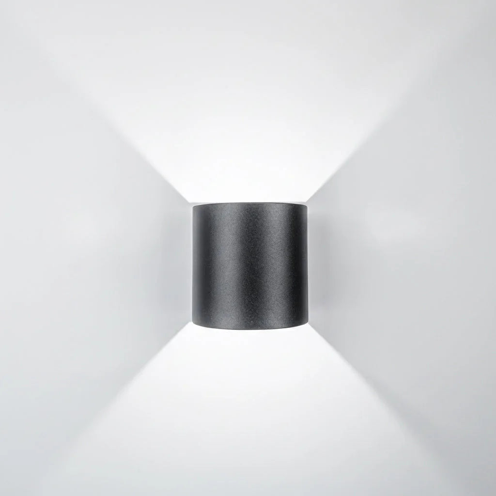LED Außenwandleuchte Up Down gewölbt anthrazit