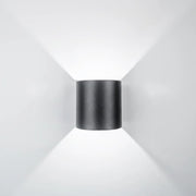 LED Außenwandleuchte Up Down gewölbt anthrazit