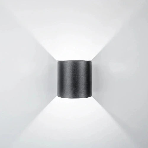 LED Außenwandleuchte Up Down gewölbt anthrazit