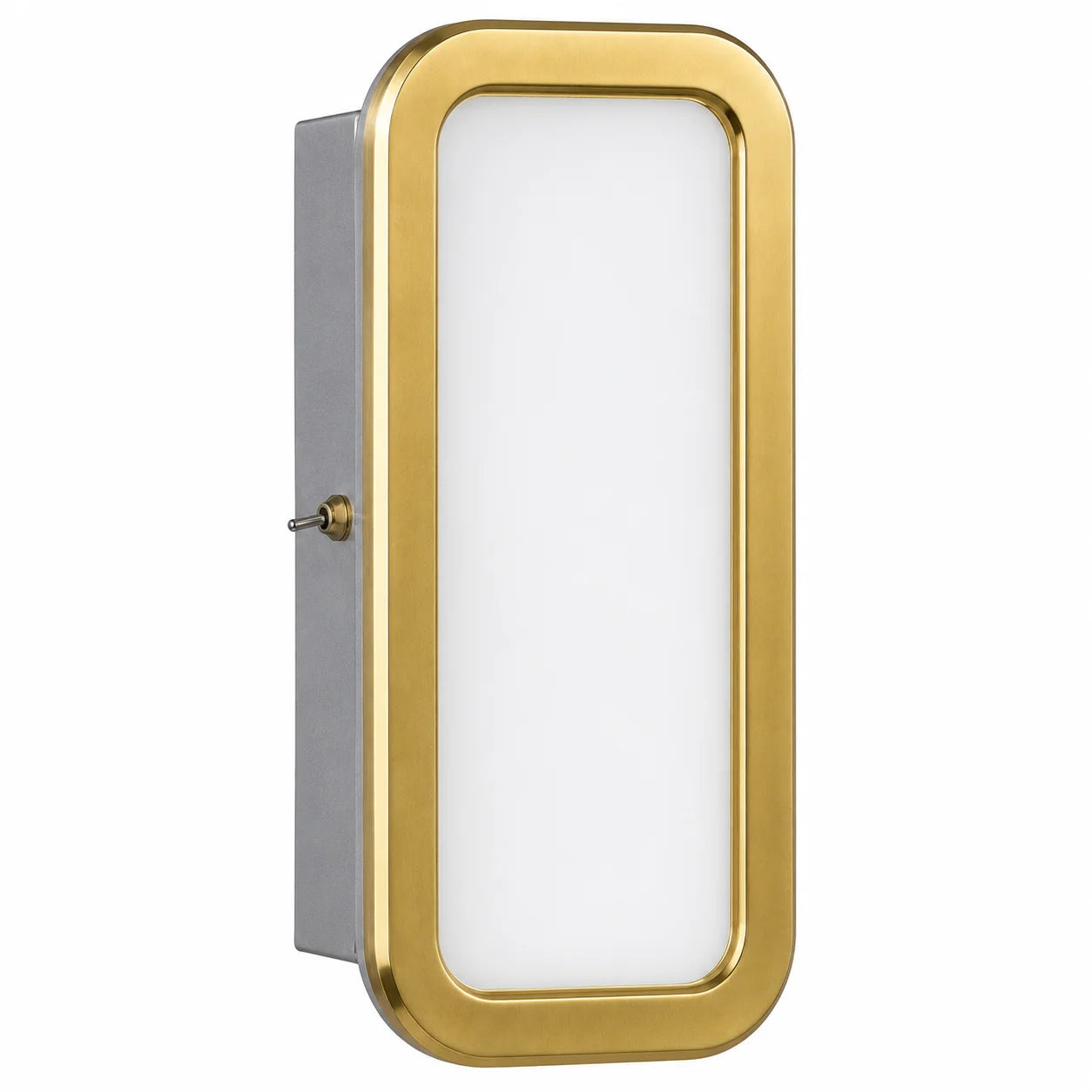 Honsel Hendrik LED Wandleuchte in Messing Gold mit integriertem Schalter und weißem Glas, Artikelnummer SW1946