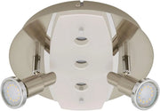 led deckenleuchte combi 5flg rund nickel matt 25cm durchmesser briloner 3602-058