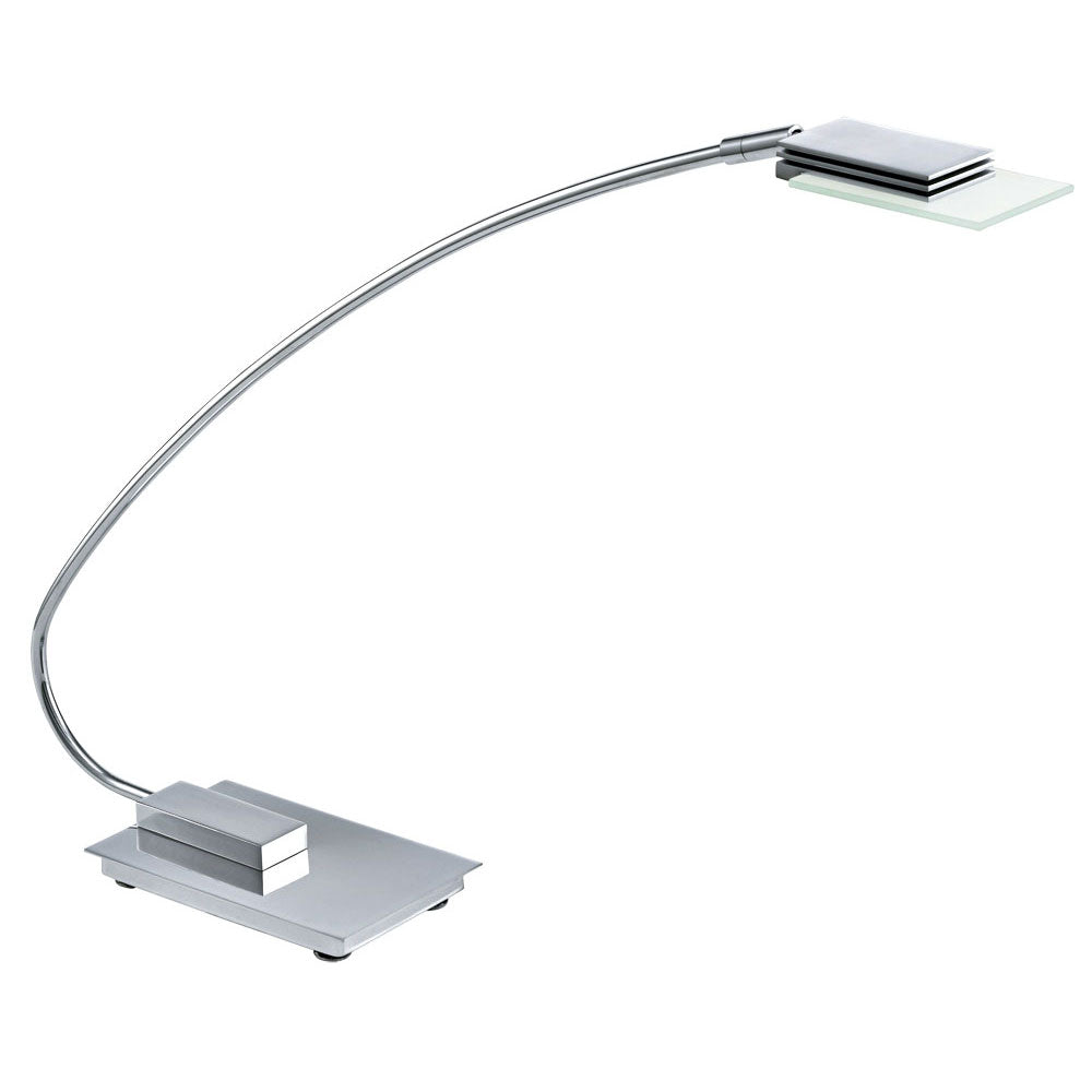 LED Schreibtischleuchte Ocaso warmweißes Licht mit klaren Glas Aluminium EGLO 90892