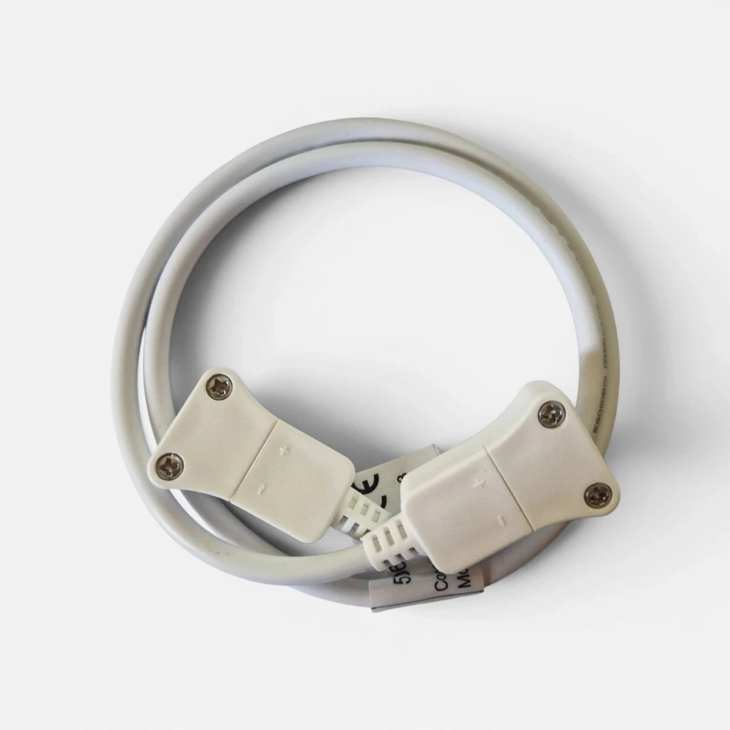 connector led streifen 1mm breit 230v 2-polig flexibler kabel verbinder 70cm weiss mit-plus minus pol luma brilliant leuchten 50842/75 4004353159398