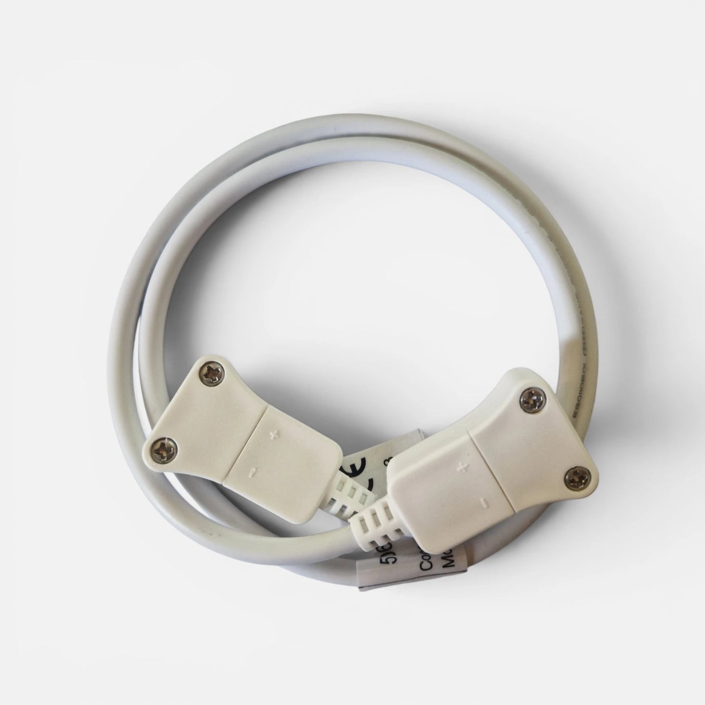 connector led streifen 1mm breit 230v 2-polig flexibler kabel verbinder 70cm weiss mit-plus minus pol luma brilliant leuchten 50842/75 4004353159398