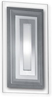 Eckige flache LED Wandleuchte aus Glas satiniert und klar – Wandleuchte LED, dimmbar