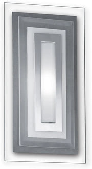 Eckige flache LED Wandleuchte aus Glas satiniert und klar – Wandleuchte LED, dimmbar