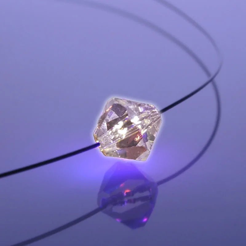 Leuchtende Halskette – Bicone (geschliffen) – Weiß – Swarovski® Elements