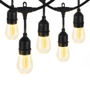 LED Lichterkette 10m für außen warmweiß mit 12 retro led Glühbirnen IP65
