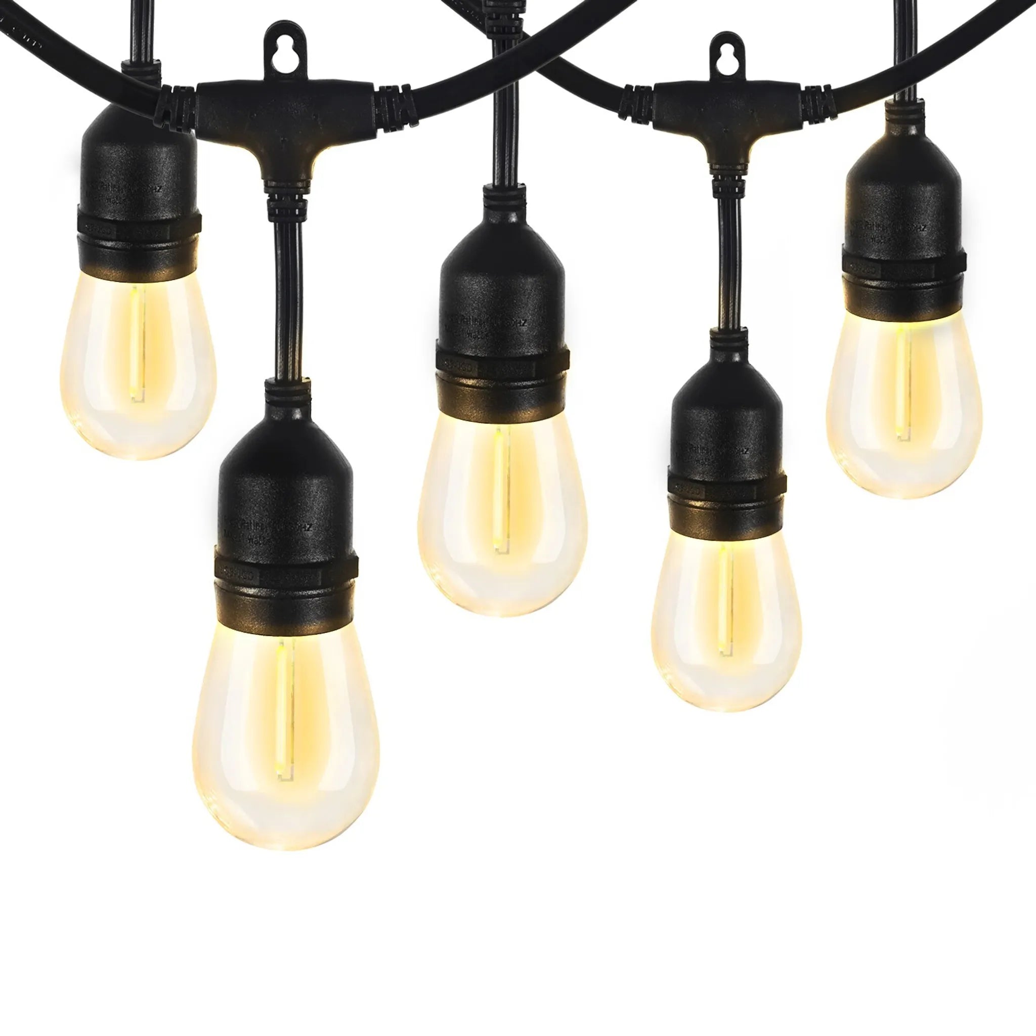 LED Lichterkette 10m für außen warmweiß mit 12 retro led Glühbirnen IP65
