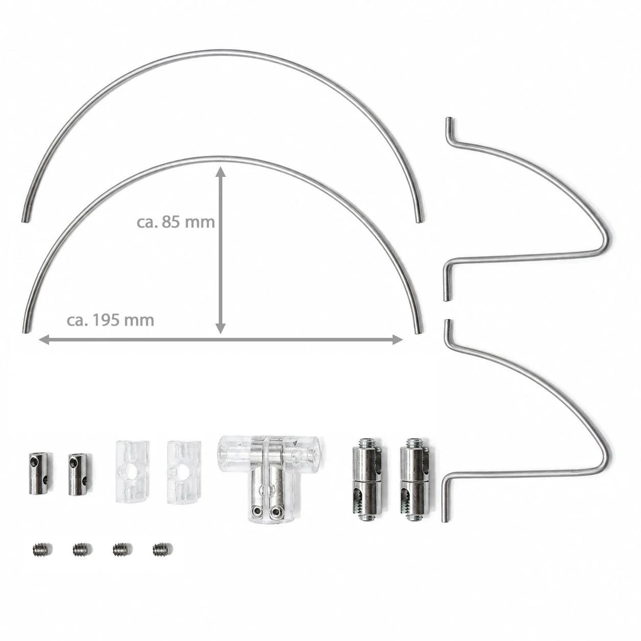 12V Seilspot Bausatz mit Ring, Halterungen und Befestigungsteilen für Niedervolt-Seilsystem ohio line & light