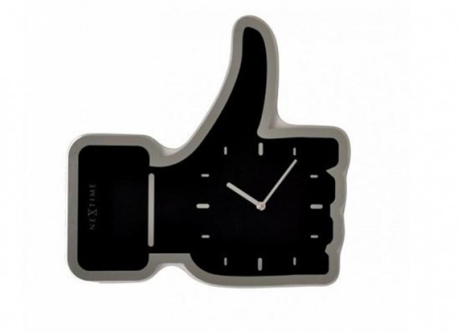 Design Wanduhr von Nextime 3072ZW Like It, Glas Schwarz