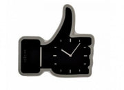 Design Wanduhr von Nextime 3072ZW Like It, Glas Schwarz