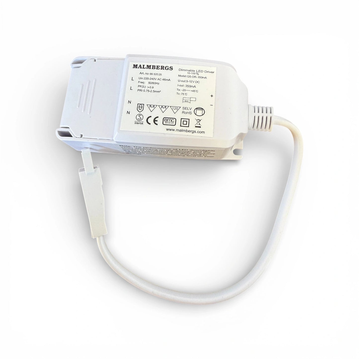 Malmbergs 9952025 LED Treiber 350mA Konstantstrom 9-12V TRIAC dimmbar