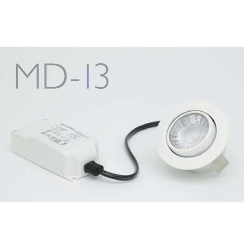 MD-13 LED Spot Downlight 42mm 70mm 60mm warmweiß 2700K dimmbar möbeleinbauleuchte MM malmbergs 9974331 7392529130478