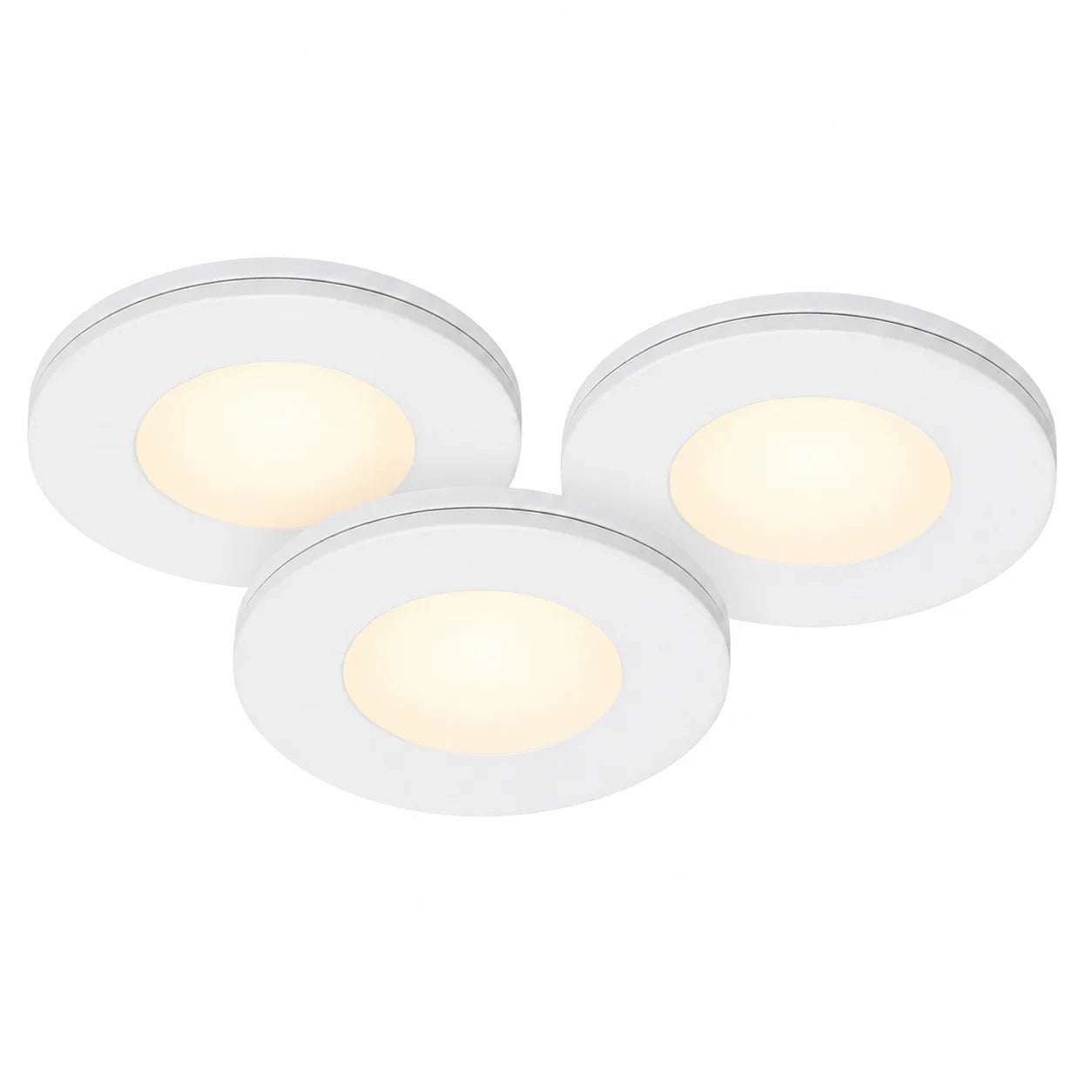 3er Set LED Spots Aufputz Möbelleuchten dimmbar weiß 9W 57mm MD-305 – Einbaustrahler IP21, dimmbar, 57mm