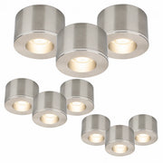 9er Set Malmbergs MD-31 LED-Spots aus Aluminium, dimmbar, für Einbau und Aufbau, IP44 und 55 mm Einbauöffnung