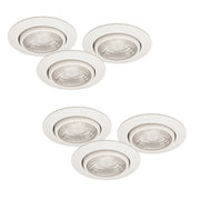 6er Set LED Einbaustrahler dimmbar schwenkbar weiß IP44 MD-13 – Einbaustrahler IP44, schwenkbar, dimmbar