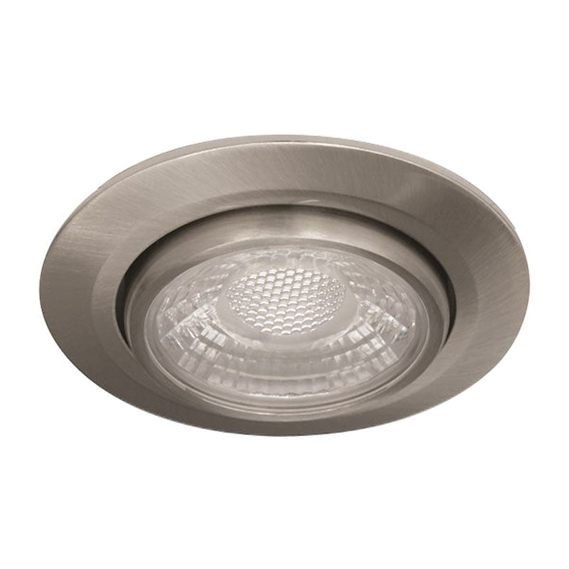 LED Einbaustrahler MD-13 Satin – 5 W, dimmbar, IP44, Ø 60 mm, ultra flach 42 mm, warmweiß 2700 K, inkl. Trafo | Malmbergs