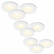 9er Set LED Spots Möbelleuchten dimmbar weiß 57mm ultra slim MD-305 – Einbaustrahler IP21, dimmbar, 57mm