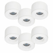6er Set LED Spots Einbau & Aufbau dimmbar weiß IP44 55mm MD-31 – Einbaustrahler IP44, dimmbar, 55mm
