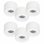 6er Set LED Spots Einbau & Aufbau dimmbar weiß IP44 55mm MD-31 – Einbaustrahler IP44, dimmbar, 55mm