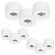 9er Set LED Spots Einbau & Aufbau dimmbar weiß IP44 55mm MD-31 – Einbaustrahler IP44, dimmbar, 55mm