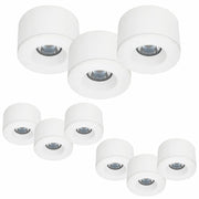 9er Set LED Spots Einbau & Aufbau dimmbar weiß IP44 55mm MD-31 – Einbaustrahler IP44, dimmbar, 55mm