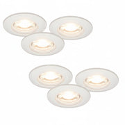 6er Set LED Einbau Spots dimmbar weiß 18,5W IP44 60mm MD-99 – Einbaustrahler IP44, dimmbar, 60mm