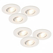 6er Set LED Spots dimmbar weiß schwenkbar 18W IP44 MD-350 – Einbaustrahler IP44, schwenkbar, dimmbar