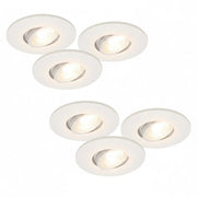 6er Set LED Spots dimmbar weiß schwenkbar 18W IP44 MD-350 – Einbaustrahler IP44, schwenkbar, dimmbar