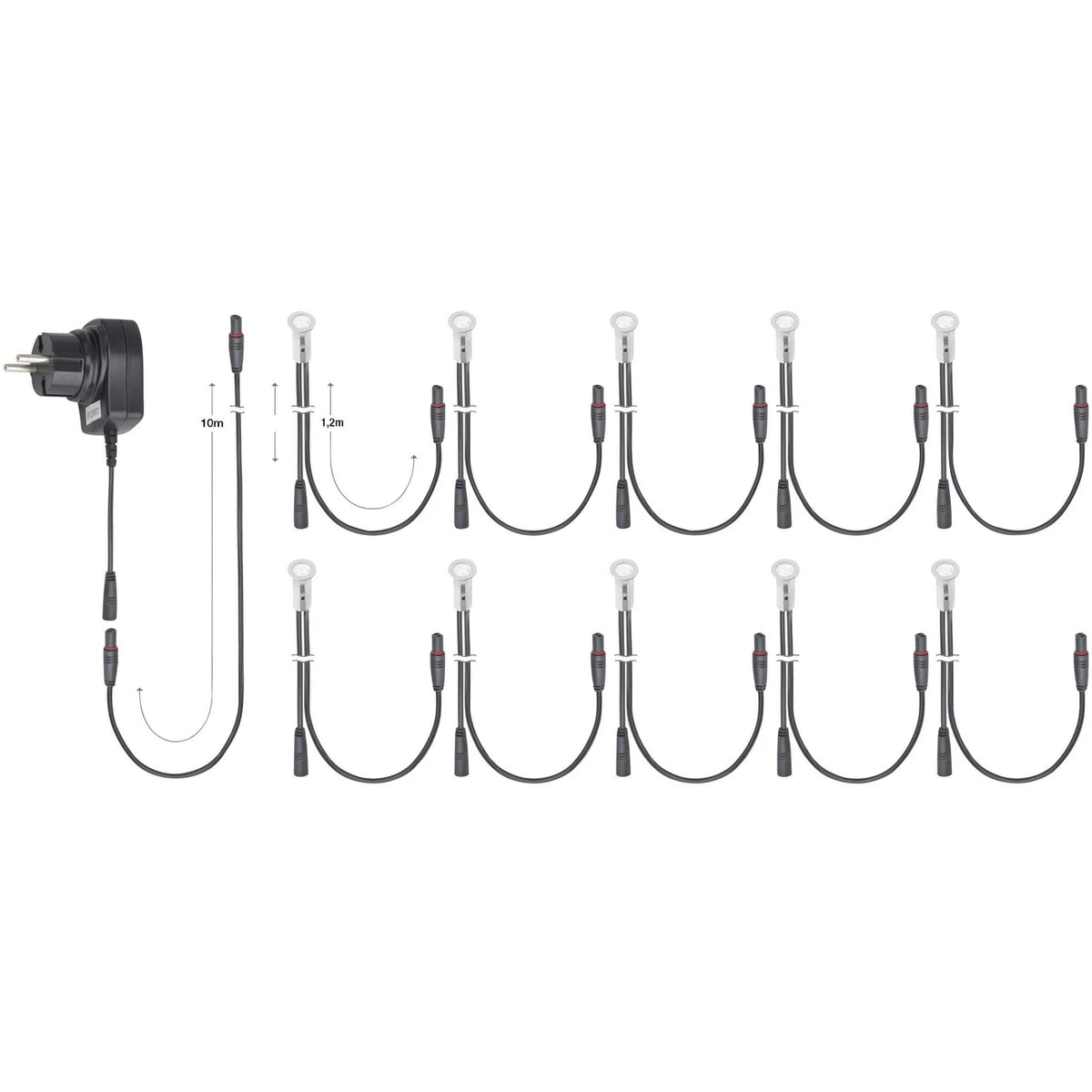 Brilliant Cosa 15 G03090/75 LED Einbaustrahler IP44 mit 12 mm Einbauöffnung und 15 mm Außendurchmesser