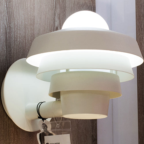 Außenwandleuchte weiß mit Glaskugel Elements