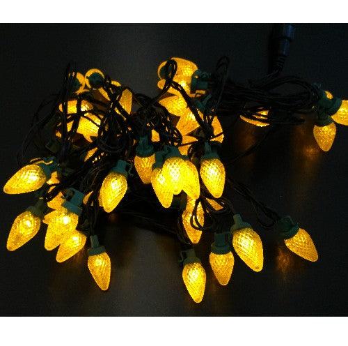 Motiv Lichterkette LED Tannenzapfen innen, gelb, 5m, 50er