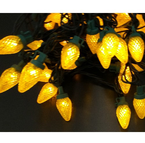 Motiv Lichterkette LED Tannenzapfen innen, gelb, 5m, 50er