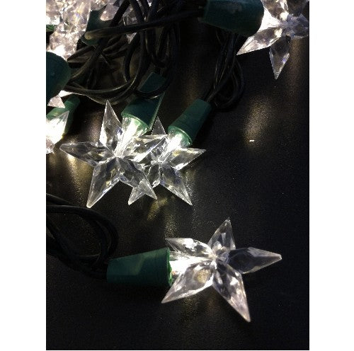 Motiv 50er Lichterkette LED Sterne kaltweiß innen 6m